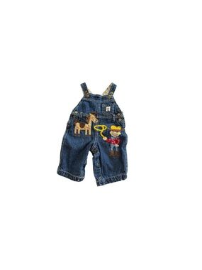 Koala Baby Denim Cowboy Overalls - Baby Size 0 to 3M